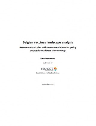 Belgian vaccines landscape analysis (Inovigate, 2020)